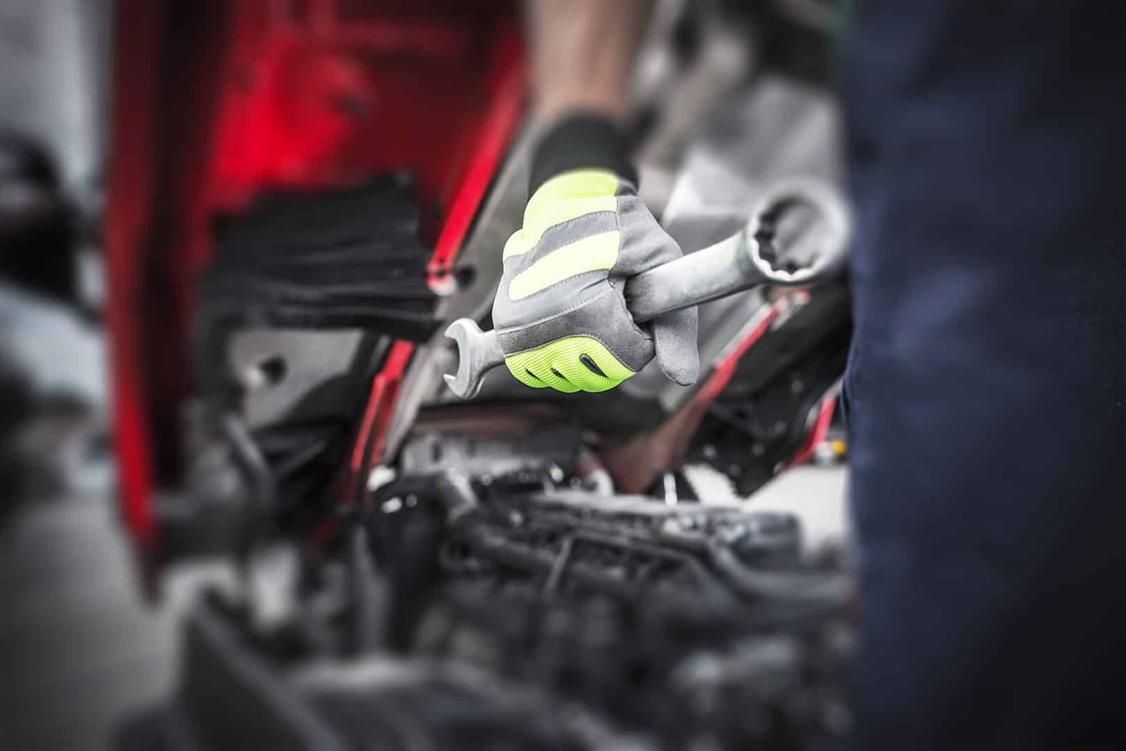 Man holding spanner