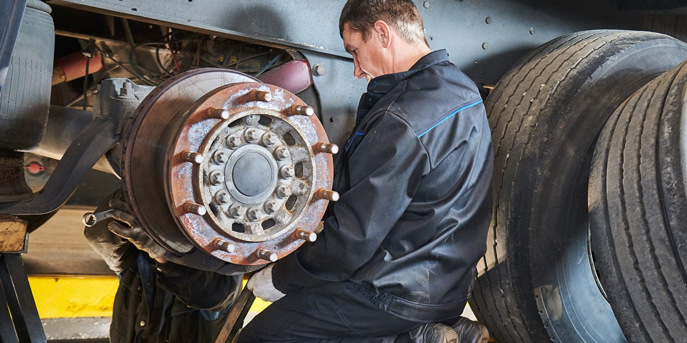 Man working on brakes