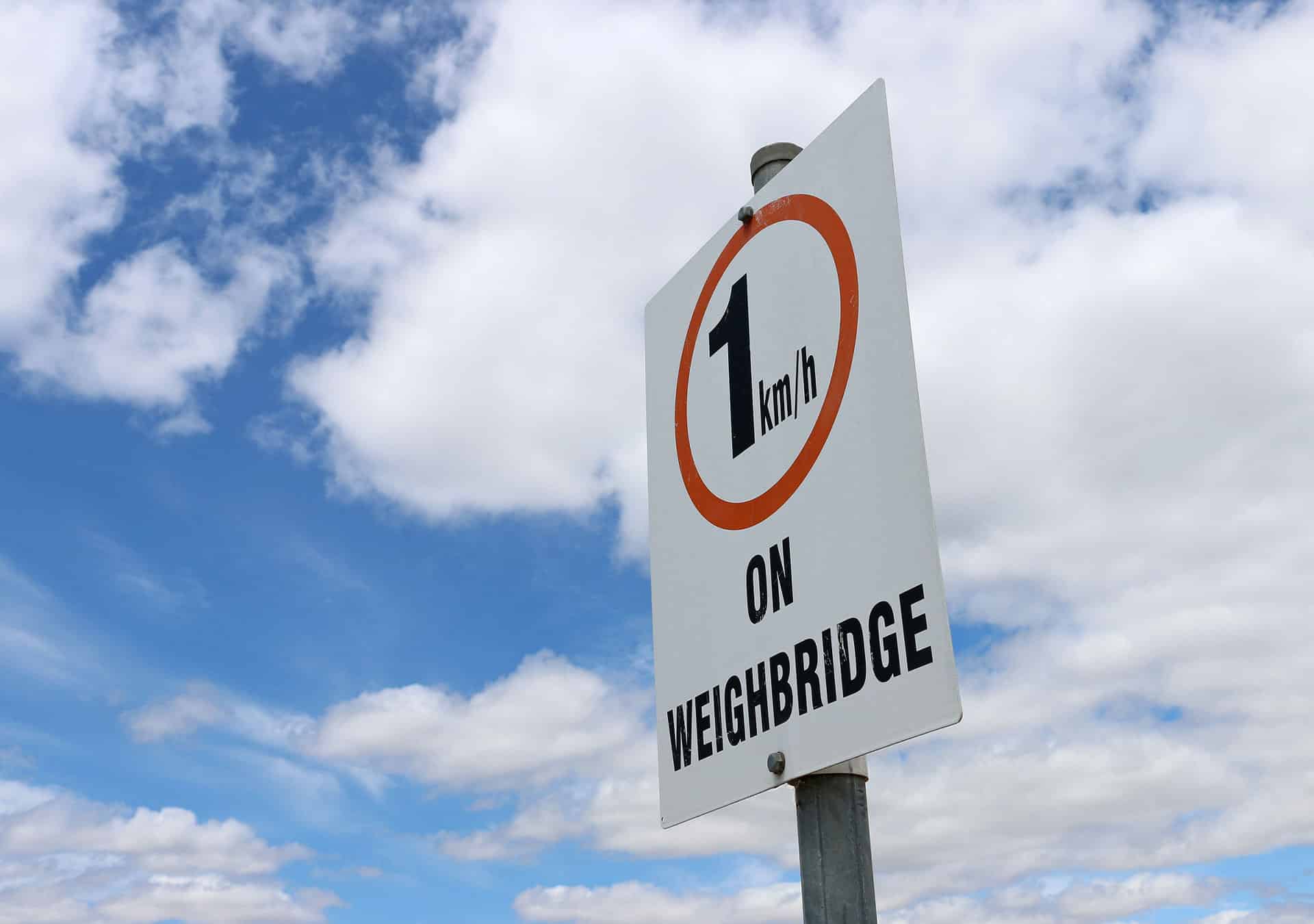 Weighbridge sign