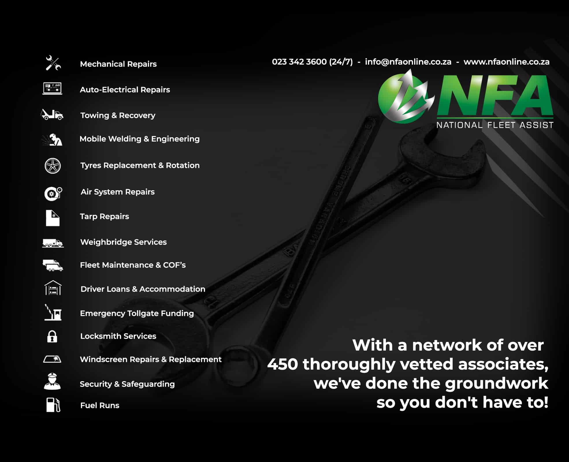 National Fleet Assist With a network of over 450 thoroughly vetted associates